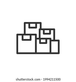 Outline design of package icon. Premium symbol for UI, app and web. Vector stroke object. Perfect package line icon.