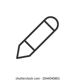 Outline design of pencil icon. Premium symbol for UI, app and web. Vector stroke object. Perfect pencil line icon.