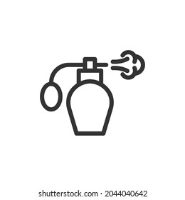 Outline design of perfume icon. Premium symbol for UI, app and web. Vector stroke object. Perfect perfume line icon.