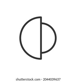 Diseño de esquema del icono de gráfico circular. Símbolo premium para interfaz de usuario, aplicación y web. Objeto de trazo vectorial. Icono de línea de gráfico circular perfecto.