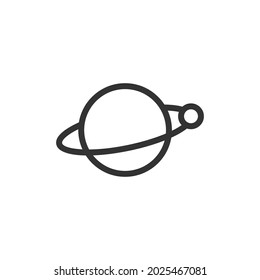 Outline design of planet icon. Premium symbol for UI, app and web. Vector stroke object. Perfect planet line icon.