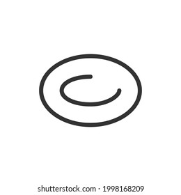 Outline design of plate icon. Premium symbol for UI, app and web. Vector stroke object. Perfect plate line icon.