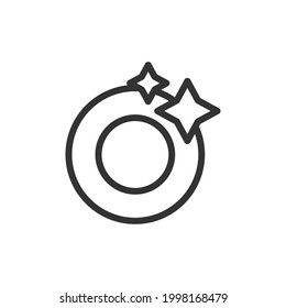 Outline design of plate icon. Premium symbol for UI, app and web. Vector stroke object. Perfect plate line icon.