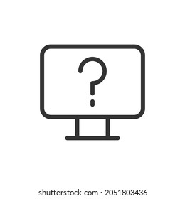 Outline design of question icon. Premium symbol for UI, app and web. Vector stroke object. Perfect question line icon.