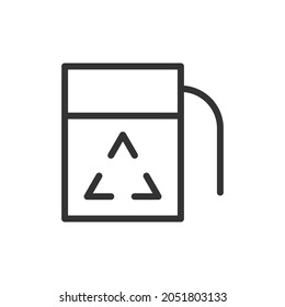 Outline design of recycling icon. Premium symbol for UI, app and web. Vector stroke object. Perfect recycling line icon.