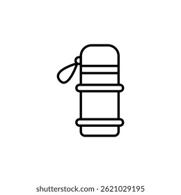 Outline design of reusable thermos flask for eco friendly lifestyle