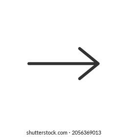 Outline design of right icon. Premium symbol for UI, app and web. Vector stroke object. Perfect right line icon.