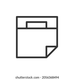 Outline design of schedule icon. Premium symbol for UI, app and web. Vector stroke object. Perfect schedule line icon.