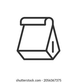 Outline design of shopping bag icon. Premium symbol for UI, app and web. Vector stroke object. Perfect shopping bag line icon.