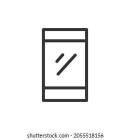 Outline design of smartphone icon. Premium symbol for UI, app and web. Vector stroke object. Perfect smartphone line icon.