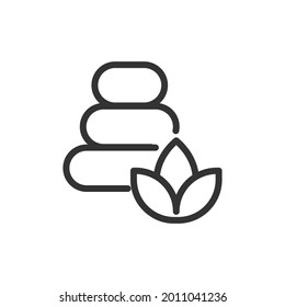 Outline design of spa icon. Premium symbol for UI, app and web. Vector stroke object. Perfect spa line icon.