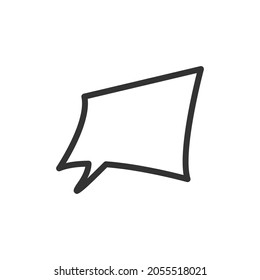 Outline design of speech bubble icon. Premium symbol for UI, app and web. Vector stroke object. Perfect speech bubble line icon.