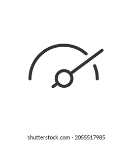Outline design of speedometer icon. Premium symbol for UI, app and web. Vector stroke object. Perfect speedometer line icon.