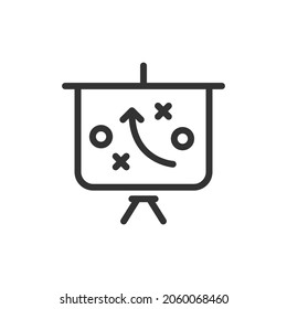 Outline design of strategy icon. Premium symbol for UI, app and web. Vector stroke object. Perfect strategy line icon.