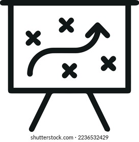 Outline design of strategy icon. Premium symbol for UI, app and web. Vector stroke object. Perfect strategy line icon.