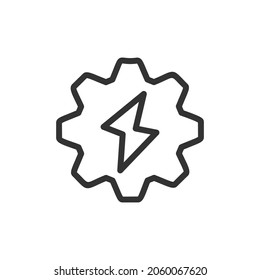 Outline design of sustainable energy icon. Premium symbol for UI, app and web. Vector stroke object. Perfect sustainable energy line icon.