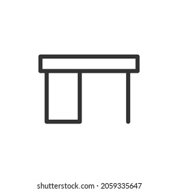 Outline design of table icon. Premium symbol for UI, app and web. Vector stroke object. Perfect table line icon.