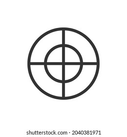 Diseño de esquema del icono de destino. Símbolo premium para interfaz de usuario, aplicación y web. Objeto de trazo vectorial. Icono de línea de destino perfecto.
