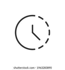Outline design of time icon. Premium symbol for UI, app and web. Vector stroke object. Perfect time line icon.
