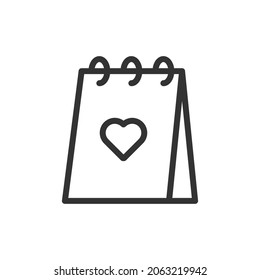 Outline design of timetable icon. Premium symbol for UI, app and web. Vector stroke object. Perfect timetable line icon.