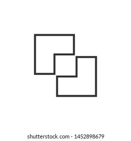 Outline design tool icon isolated on white background. Pathfinder symbol modern simple vector icon for website or mobile app