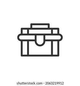 Outline design of toolbox icon. Premium symbol for UI, app and web. Vector stroke object. Perfect toolbox line icon.