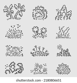Outline Design View Images Nature Landscape Stock Vector