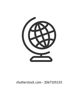 Outline design of world icon. Premium symbol for UI, app and web. Vector stroke object. Perfect world line icon.