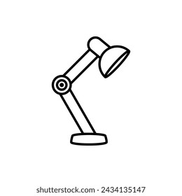 outline desk lamp icon  isolated on white background