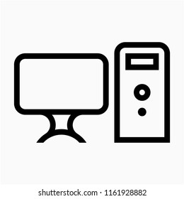 Outline desktop pixel perfect vector icon