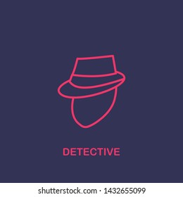Outline detective icon.detective vector illustration. Symbol for web and mobile