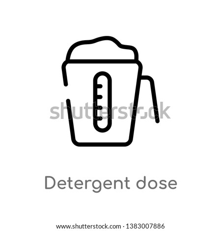 outline detergent dose vector icon. isolated black simple line element illustration from hygiene concept. editable vector stroke detergent dose icon on white background
