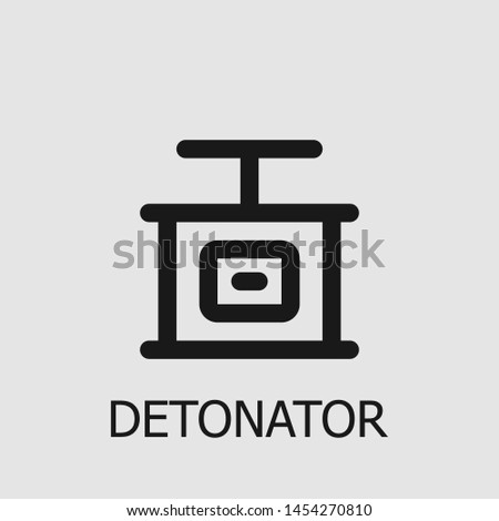 Outline detonator vector icon. Detonator illustration for web, mobile apps, design. Detonator vector symbol.