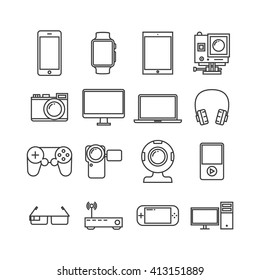 Outline Device And Gadget  Icon