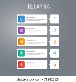 Outline Device Set Of Cellphone, Bright, Camera And Other Vector Objects. Also Includes Light, Bright, Camera Elements.