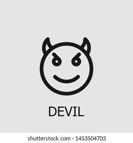 Outline devil vector icon. Devil illustration for web, mobile apps, design. Devil vector symbol.