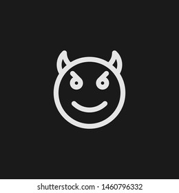 Outline devil vector icon. Devil illustration for web, mobile apps, design. Devil vector symbol.