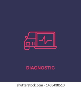 Outline diagnostic icon.diagnostic vector illustration. Symbol for web and mobile