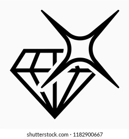 Outline diamond pixel perfect vector icon