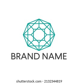 outline diamond vector icon logo design
