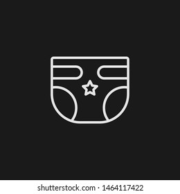 Outline diaper vector icon. Diaper illustration for web, mobile apps, design. Diaper vector symbol.