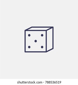 Outline dice icon illustration isolated vector sign symbol