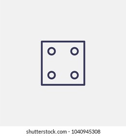 Outline dice icon illustration vector symbol