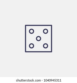 Outline dice icon illustration vector symbol