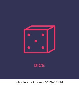Outline dice icon.dice vector illustration. Symbol for web and mobile