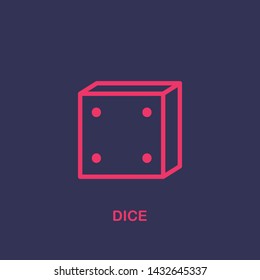 Outline dice icon.dice vector illustration. Symbol for web and mobile