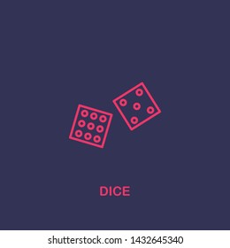 Outline dice icon.dice vector illustration. Symbol for web and mobile