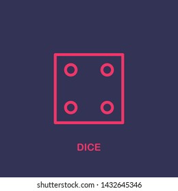 Outline dice icon.dice vector illustration. Symbol for web and mobile