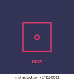 Outline dice icon.dice vector illustration. Symbol for web and mobile