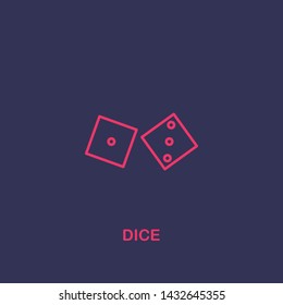 Outline dice icon.dice vector illustration. Symbol for web and mobile